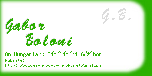 gabor boloni business card